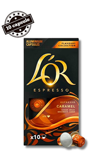 L'OR 10 Espresso Caramel Capsules - Compatible with Nespresso
