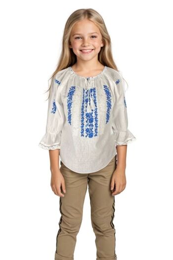 rody's forever CPO girls blouse white/blue , 16 years 160 cm