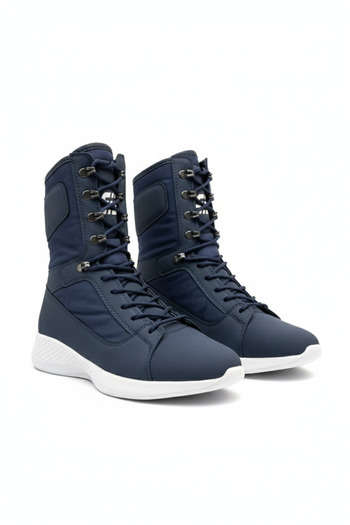 Zerenyus Verton Lace-up Casual Ανδρικές Στρατιωτικές Μπότες εξωτερικού χώρου Ναυτικό Μπλε