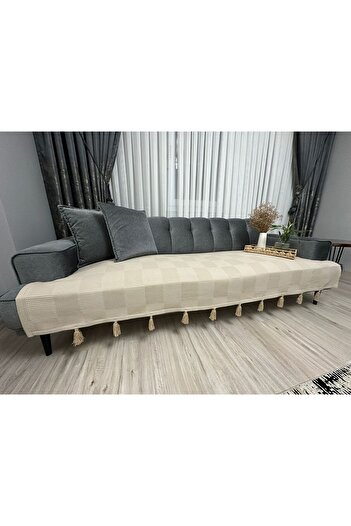 Doğa Waffle Bohem Koltuk Örtüsü 100x230