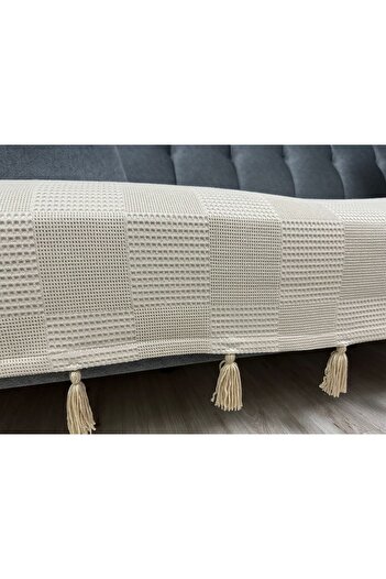 Doğa Waffle Bohem Koltuk Örtüsü 100x230