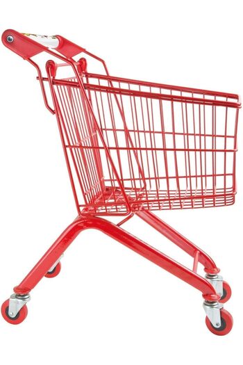 S Z F Store Al-Bader Children's Metal Toy Shopping Cart - Red