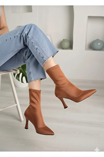 leopar by çetinay 940 Mirella |   Women's Stretch Thin Heeled Boots |   Luxury Stylish Stiletto Boots