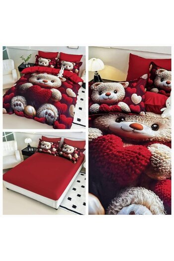 JOJO Premium fine cotton bed linen WITH ELASTIC – 5D range – 6 pieces 5DJE28