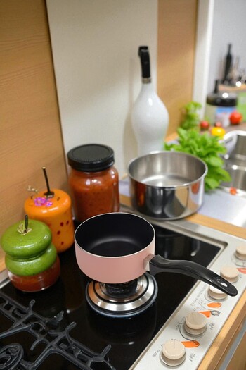 safestore Mini Milk Pot Sauce Pot Egg Boiling Pan Fuchsia