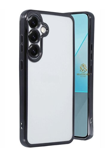 Massemr Samsung Galaxy S25 Compatible Lens Protected Transparent Silicone Premium Cover Shock-Absorbing Flexible Protection