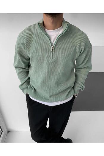 Butik Men's Sweater Half Zipper Detailed Knitwear