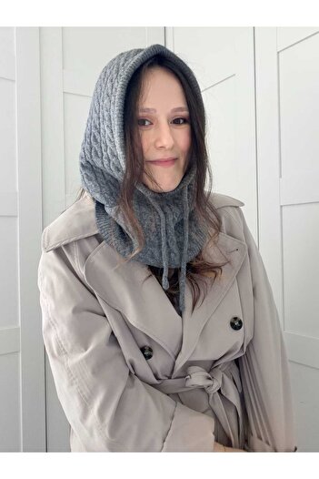 CHARMLUCKY Knitted Patterned Lace Balaclava