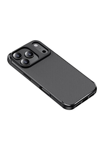 Joyshell iPhone 17 Pro Max Case, Carbon Design Autofocus, Ultra Protect, Anti-Shock, Black
