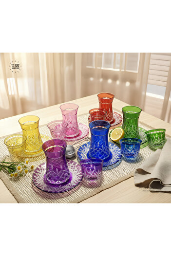 AKDEN STORE Cutting Decor Handcrafted Tea Cup Set