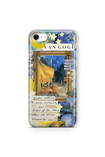 FLAMENKO iPhone Se 2020 / 2022 Van Gogh Cafe Terrace Patterned Transparent Phone Case