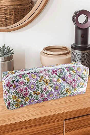 Bijuteri Net Flower Patterned Dy Hair Styling Bag