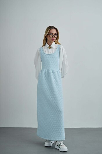 Molly Nelly Women's Long Gilet Quilted Polite Winter Casual Dress