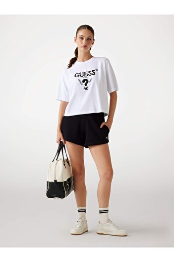 Guess T-Shirt with Sequined Front Logo