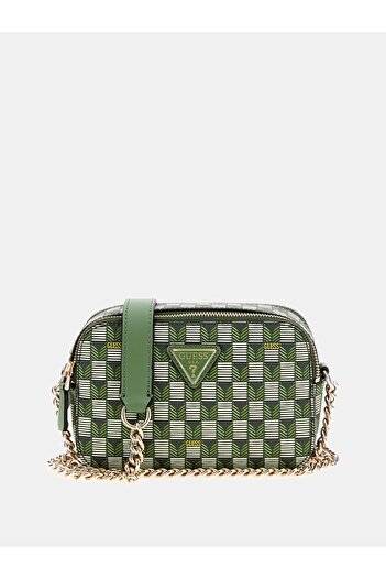 Guess Vikky Geometric Pattern Crossbody Bag