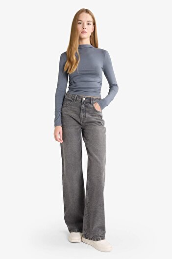 DeFacto Fitted Half Turtleneck Long Sleeve Blouse G4607Ax25Wn