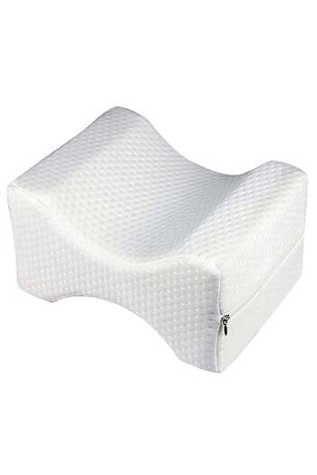 COOYA Leg Positioner Knee Pillo,Memory Foam,Removable, Washable Cover,Promotes Better Sleep(white)