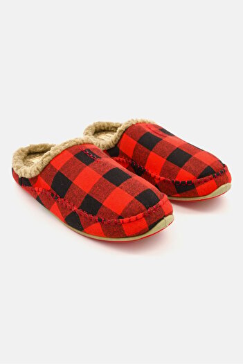 Deer Stags Men Slip On Soft Shell Slide, Red