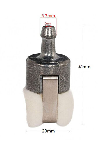 Universal Walbro Chainsaw Fuel Filter 5.7mm (20 x 41mm)