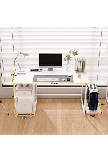 Sheinhome A compact desk for small homes, perfect for gaming, studying, and working in one place.