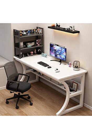 Aralifes Black Gaming Desk, Office Desk, Computer Desk
