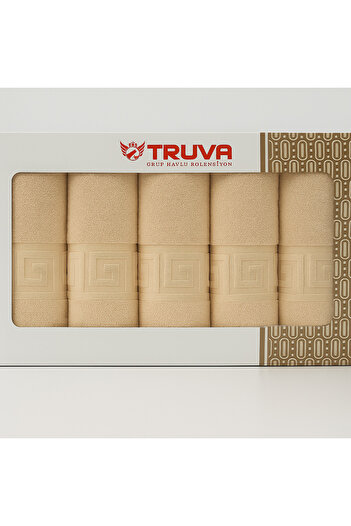 Truva Grup Set of 5 Greek Towels - 100% Cotton, 500 g/sqm, 5x 50x90