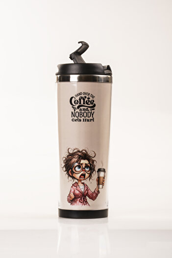 MUKKO HOME 360 ml Steel Thermos Mug – Designed by Coffee Lady, Steel Inner Chamber, Hot and Cold Beverage Cup