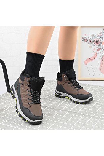 Tmall Women's boots, Made of -leather with suede lining, GD1117, Brown