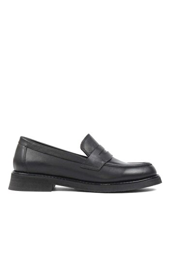 Celal Gültekin Loafer de damă din piele neagră
