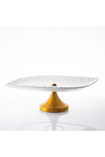 Moon House Footed porcelain platter