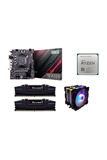 DRAGOS A520 Anakart | Ryzen 5 5600x İşlemci | 16Gb DDR4 Ram | Snowman T4 Fan Bundle Set