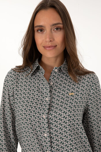 U.S. Polo Assn. Women's Stone Long Sleeve Shirt 50316424-Vr049
