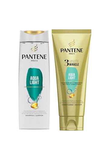 Pantene Pro-V Aqua Light Promo Pack: Shampoo 400 ml + 3 Minute Miracle Conditioner 200 ml