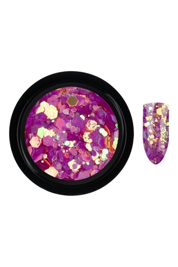 LUXORISE Neon Fluorescent Nail Glitter, Purple
