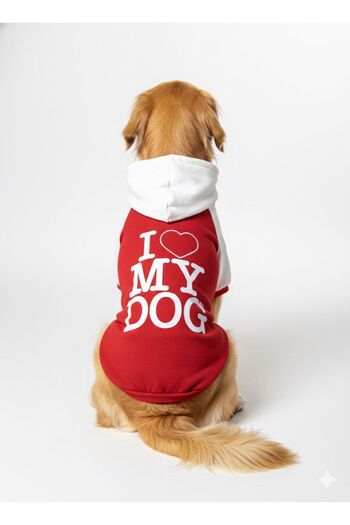 DOGİ&DOG Large Breed Love My Dog Dog Sweati Dog Outfit (11-45kg)