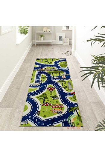 Dualhome Children's Town Rug Runner, Meter B - 60 CM, 250 cm