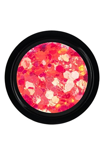 LUXORISE Neon Fluorescent Nail Glitter, Hot Pink