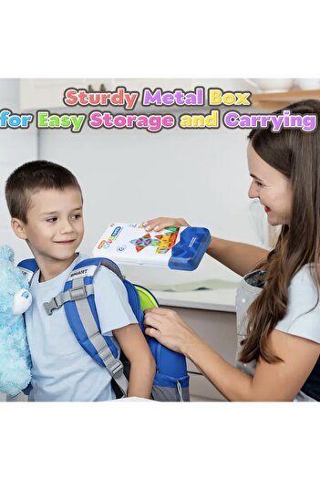 Magnetic Manyetik Yapı Blokları-Çocuklar İçin 3D 26 Parça Zeka Gelişimini Destekleyen 3+Yaş Karo Oyun Seti