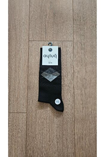Aytuğ Saac Winter Season Men's Modal 4 Pairs (Black-Navy Blue-Grey-Brown) - 23020-4