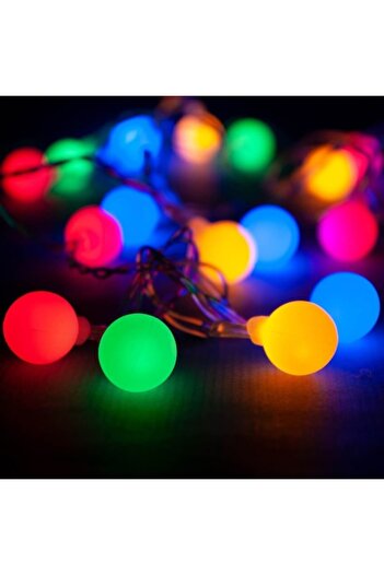 SHOPIENS Decorative Light String, 20 LED, Multicolor, Battery-Powered, Transparent Cable