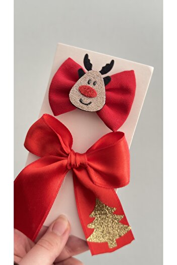 Toka Perisi Handmade Double Combination Red New Year Children's Teenager Gift Buckle Set (3 Buckles Are Ribbon-Covered)