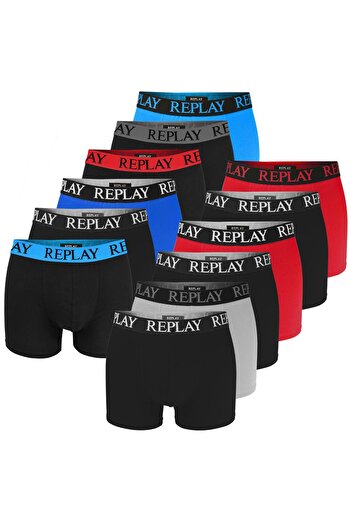Replay Men’s Boxer Shorts Set of 12 – Cotton – Logo