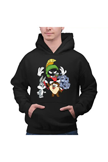 OEM Men's Hoodie Marvin the Martian Bugs Bunny Taz Lemmings