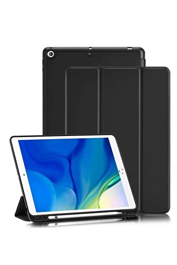 Generic SmartGrist iPad 6th/5th Gen Case with Pencil Holder - Folio Stand, Auto Wake/Sleep (Black)
