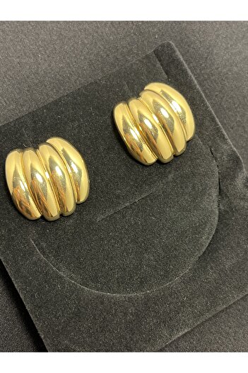 ZARELİA JEWELRY Çelik 3lü görünümlü Vintage Küpe