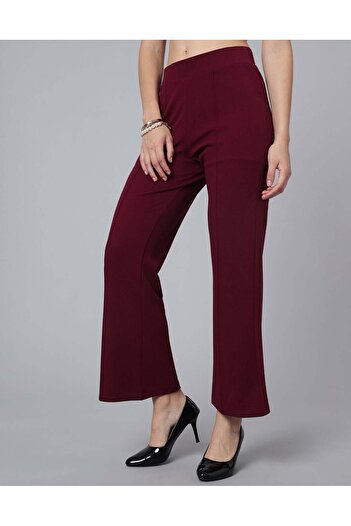 iza Maroon Trouser Pant