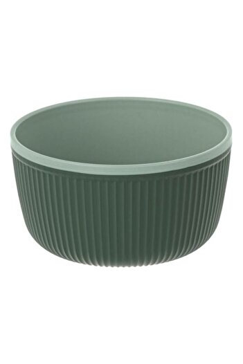 SHOPIENS Plastic Bowl, Mint Green, Stripes, Capacity 0.52L - MYONNA