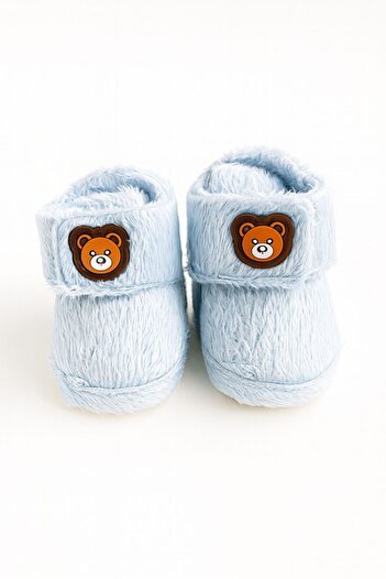 mini mia Plush Booties for Babies – Teddy Bear Design, Comfortable and Warm