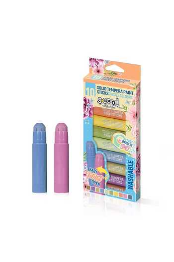S COOL Tempera pencils, pastel colors, 10 col/set - S-COOL
