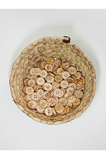 Tasarım Wooden Button Olive Wood 1.8 cm Diameter 20 Pieces.